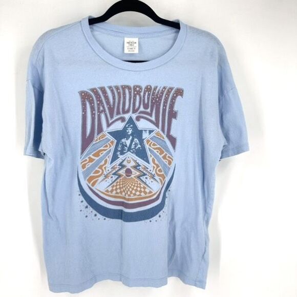 American Eagle Outfitters Other - American Eagle David Bowie Band T-Shirt XXS Overized Blue 90s vibes